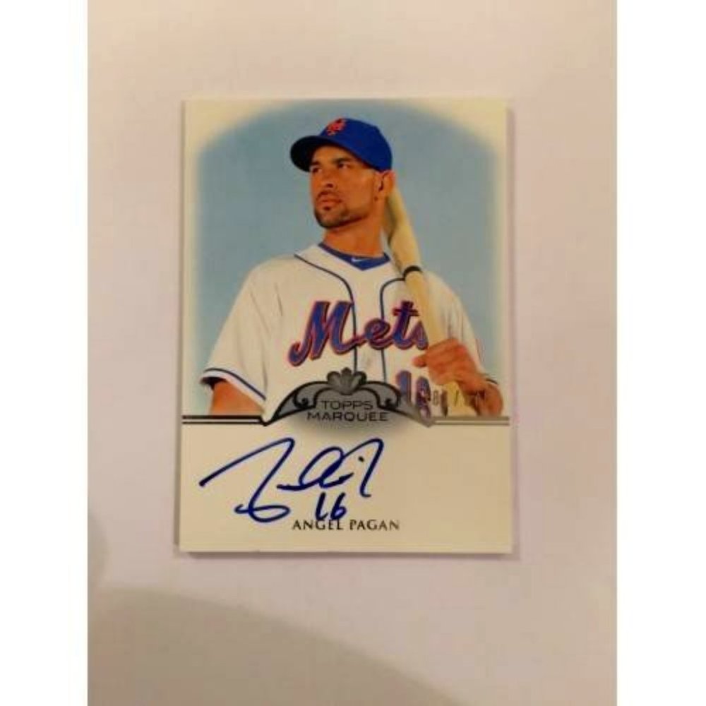 2011 Topps Marquee Monumental Markings #MM-APA Angel Pagan NY Mets Auto (022)
